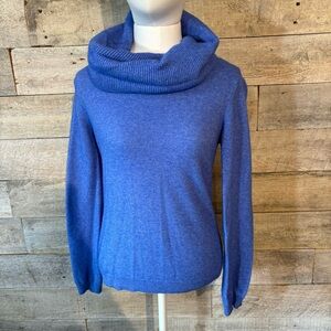 Bartolini Italy women’s blue turtleneck merino wool cashmere‎ sweater size small